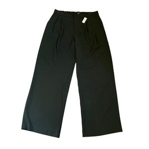 NWT Gap 365 High Rise Trouser Pants Womens 16 Tall Olive Green Wide Leg Pleated